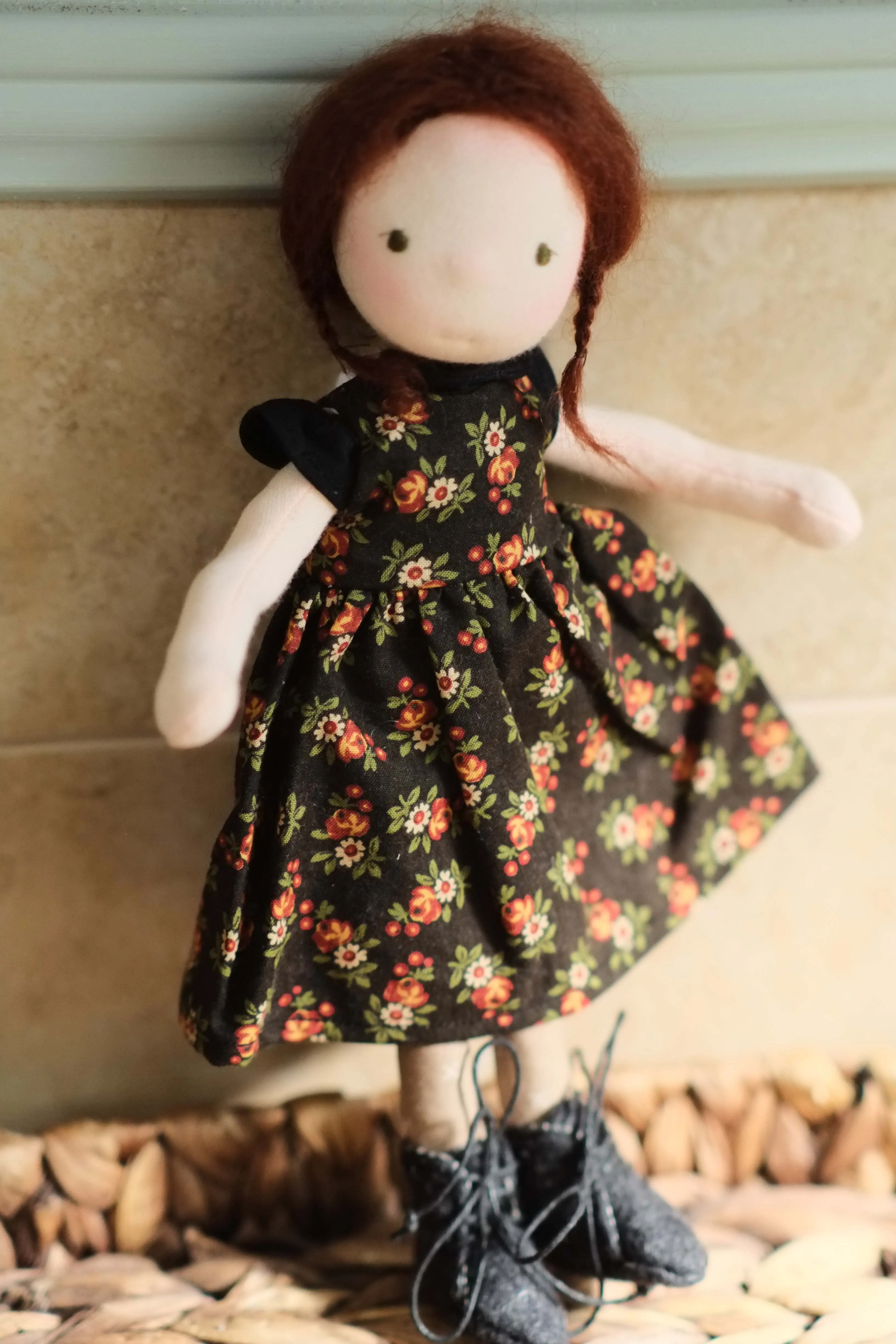 Doll Dress | Black Floral