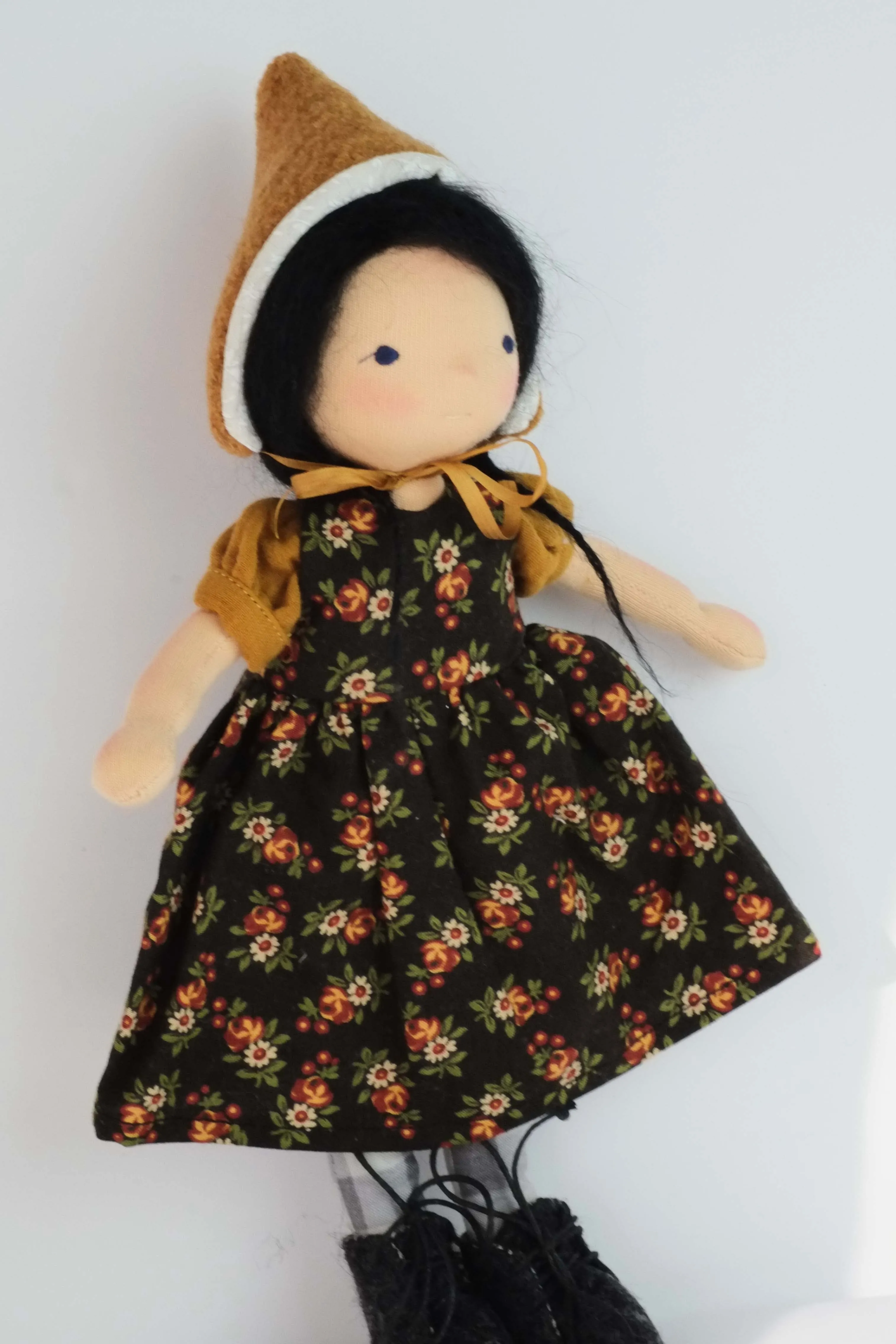 Doll Dress | Black Floral