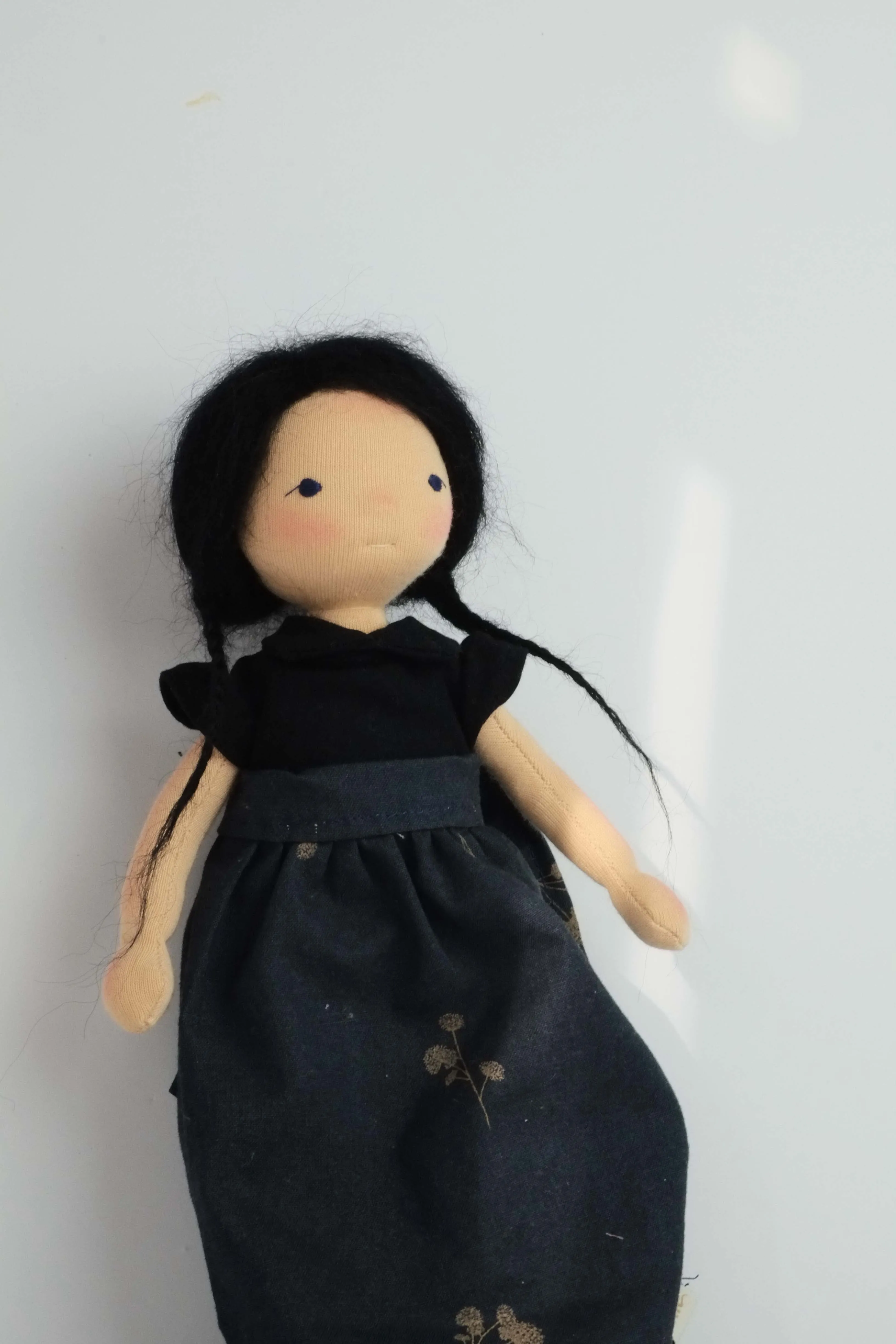 Doll Shirt | Black Collared Blouse