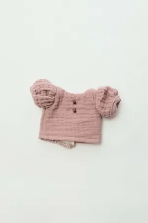 Doll Shirt | Purple Gauze Puff Sleeve
