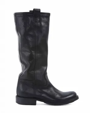 EFFIE Black Leather Tall Boots
