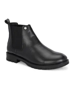 El Paso Men Faux Leather Casual Chelsea Boots