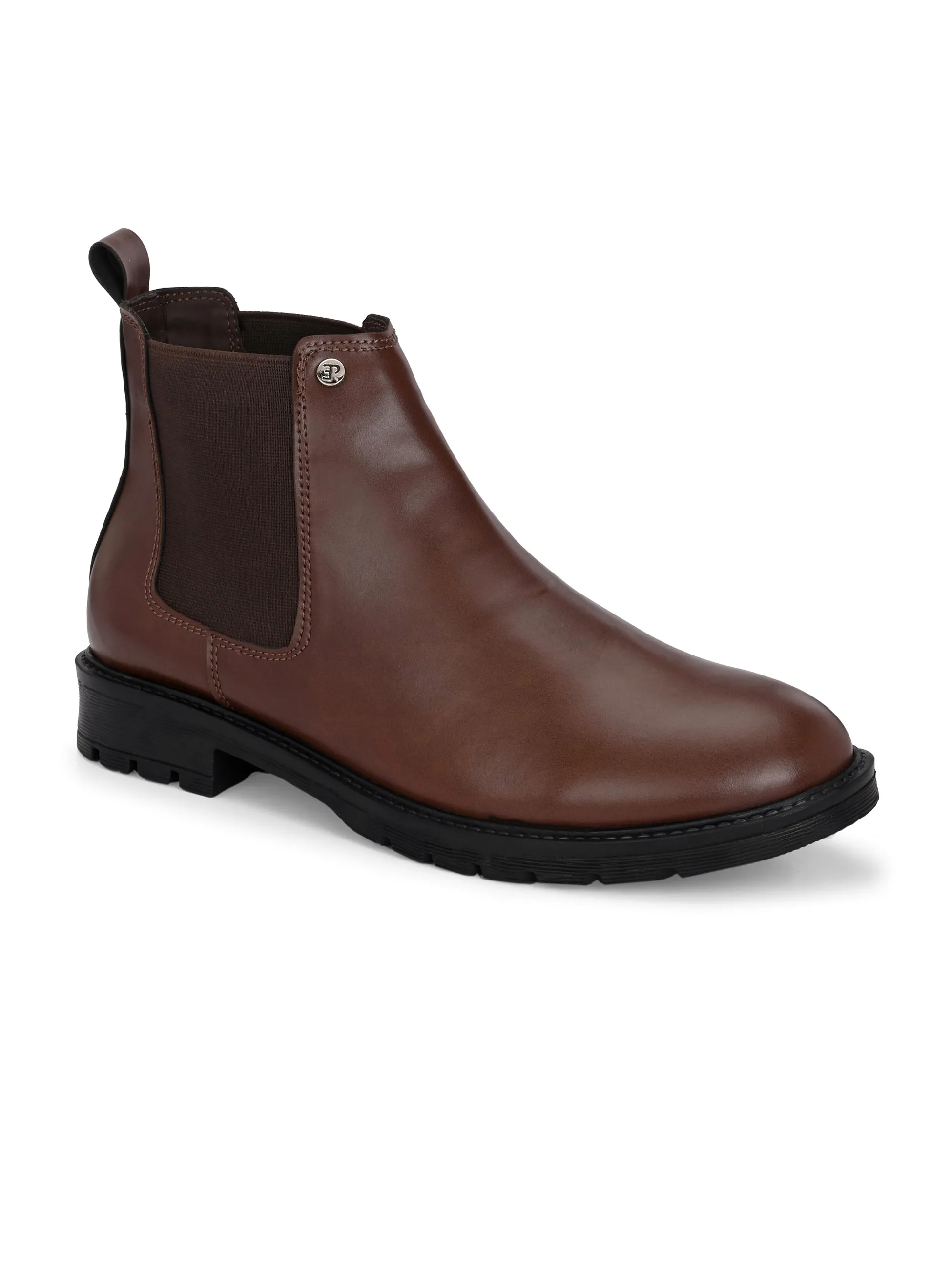 El Paso Men Faux Leather Casual Chelsea Boots