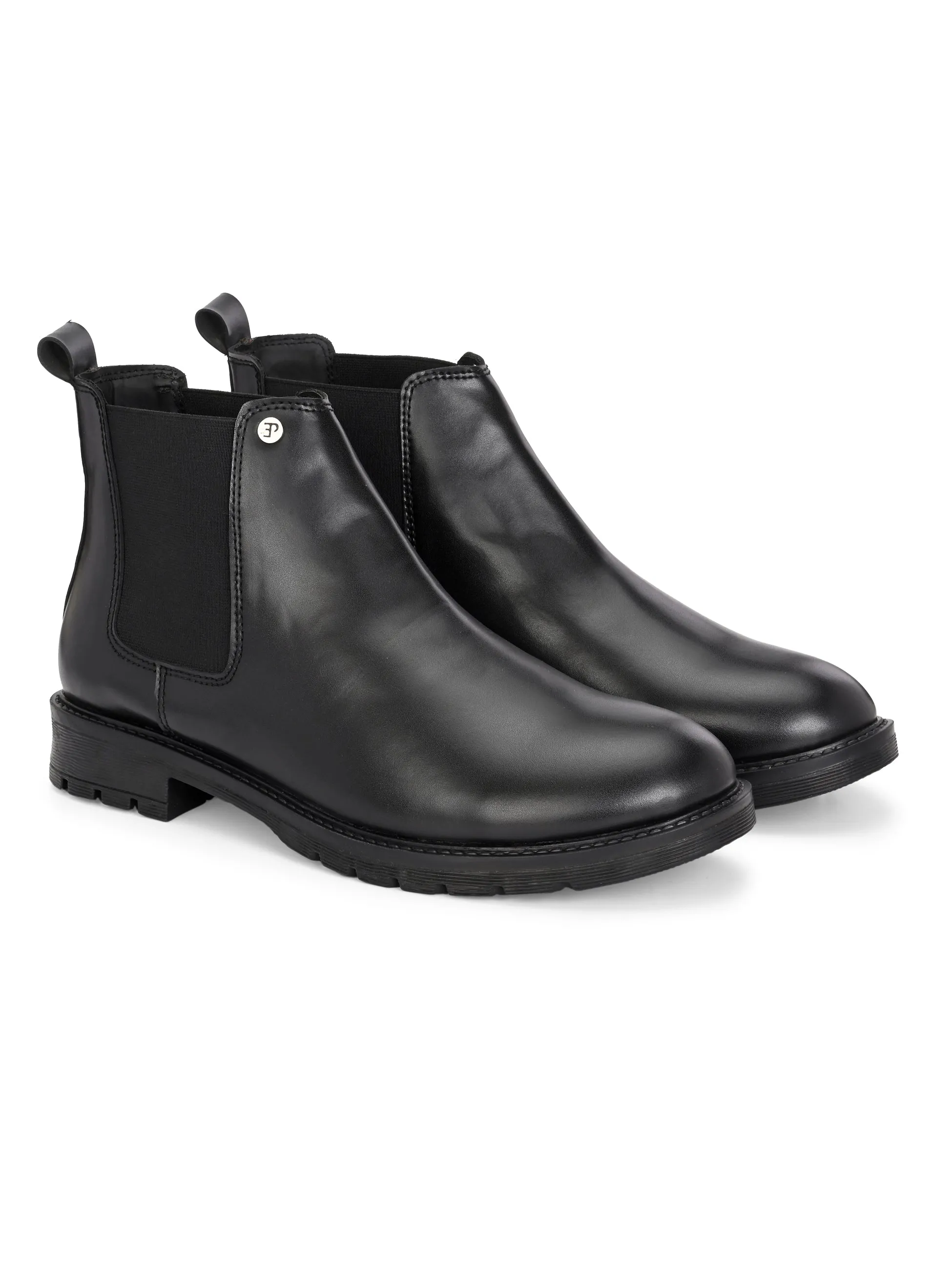 El Paso Men Faux Leather Casual Chelsea Boots