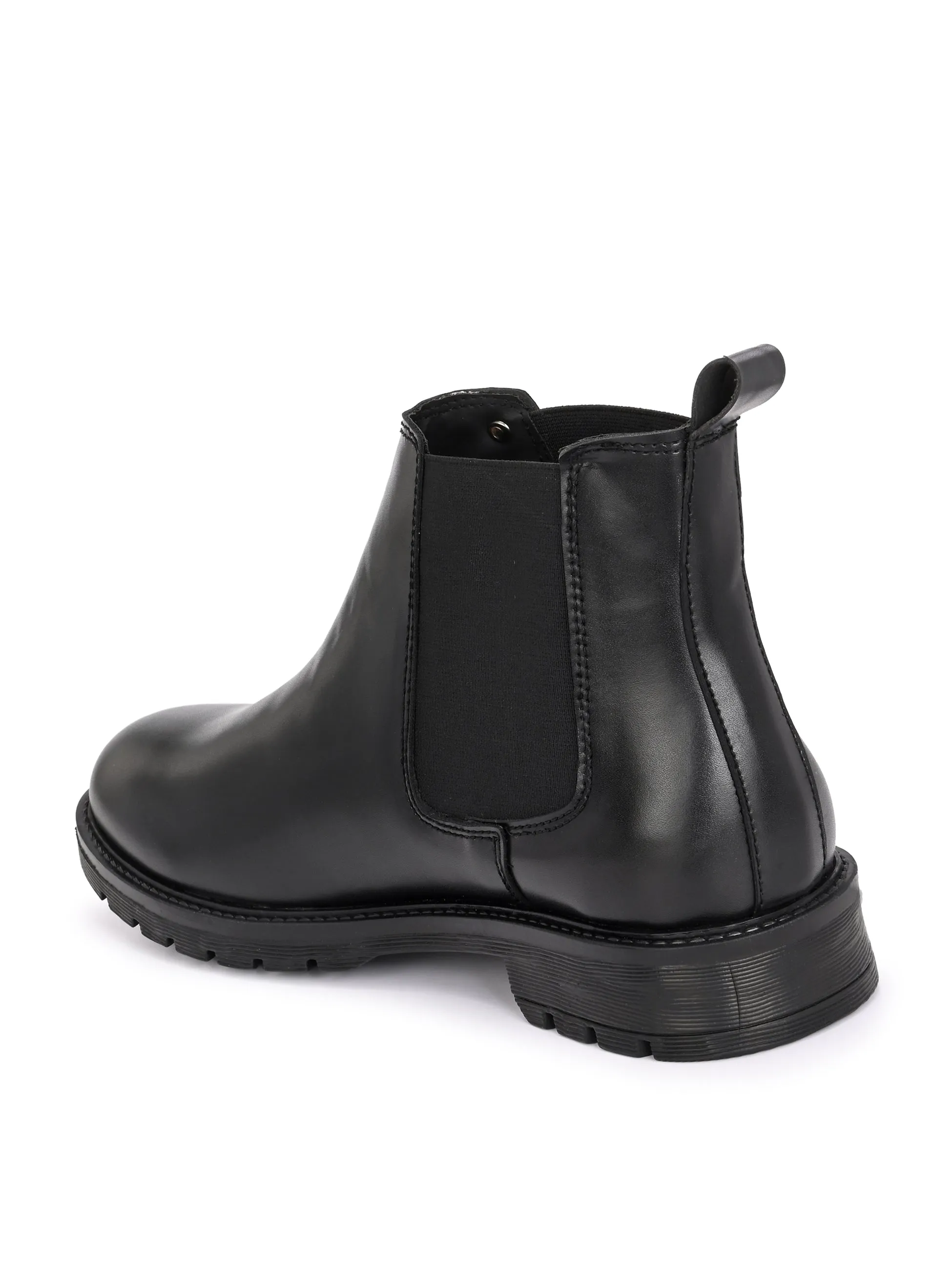 El Paso Men Faux Leather Casual Chelsea Boots