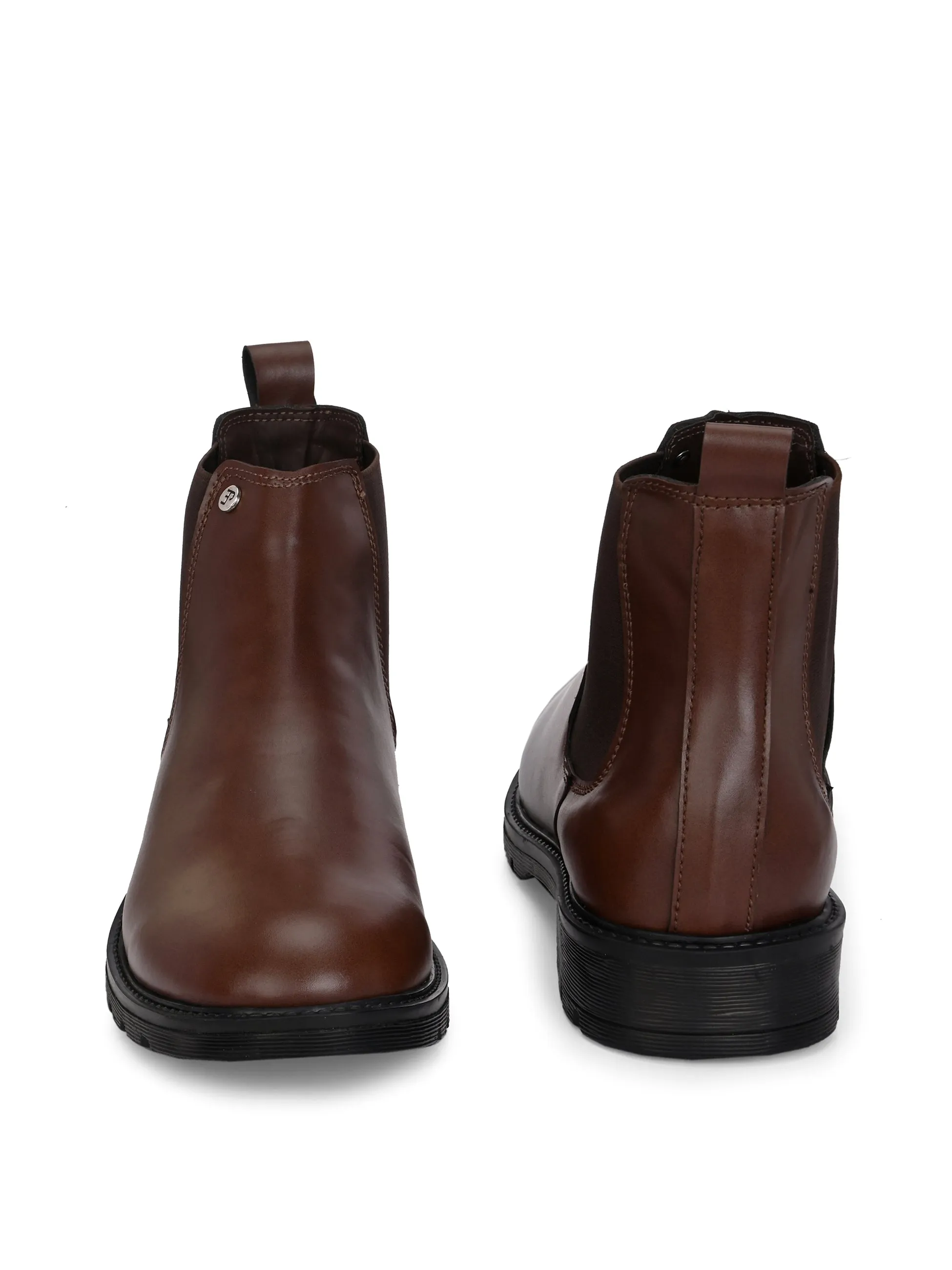 El Paso Men Faux Leather Casual Chelsea Boots