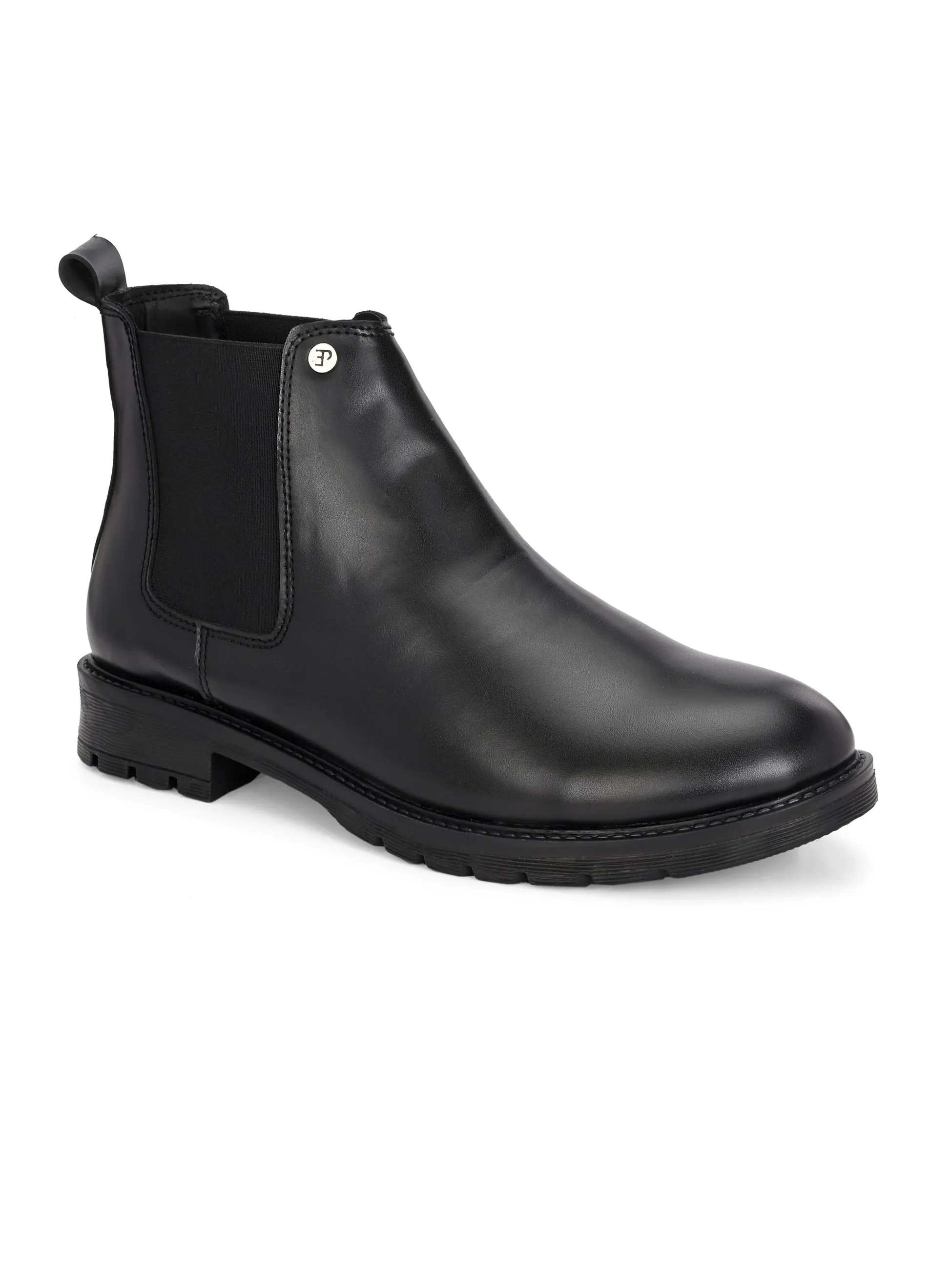 El Paso Men Faux Leather Casual Chelsea Boots