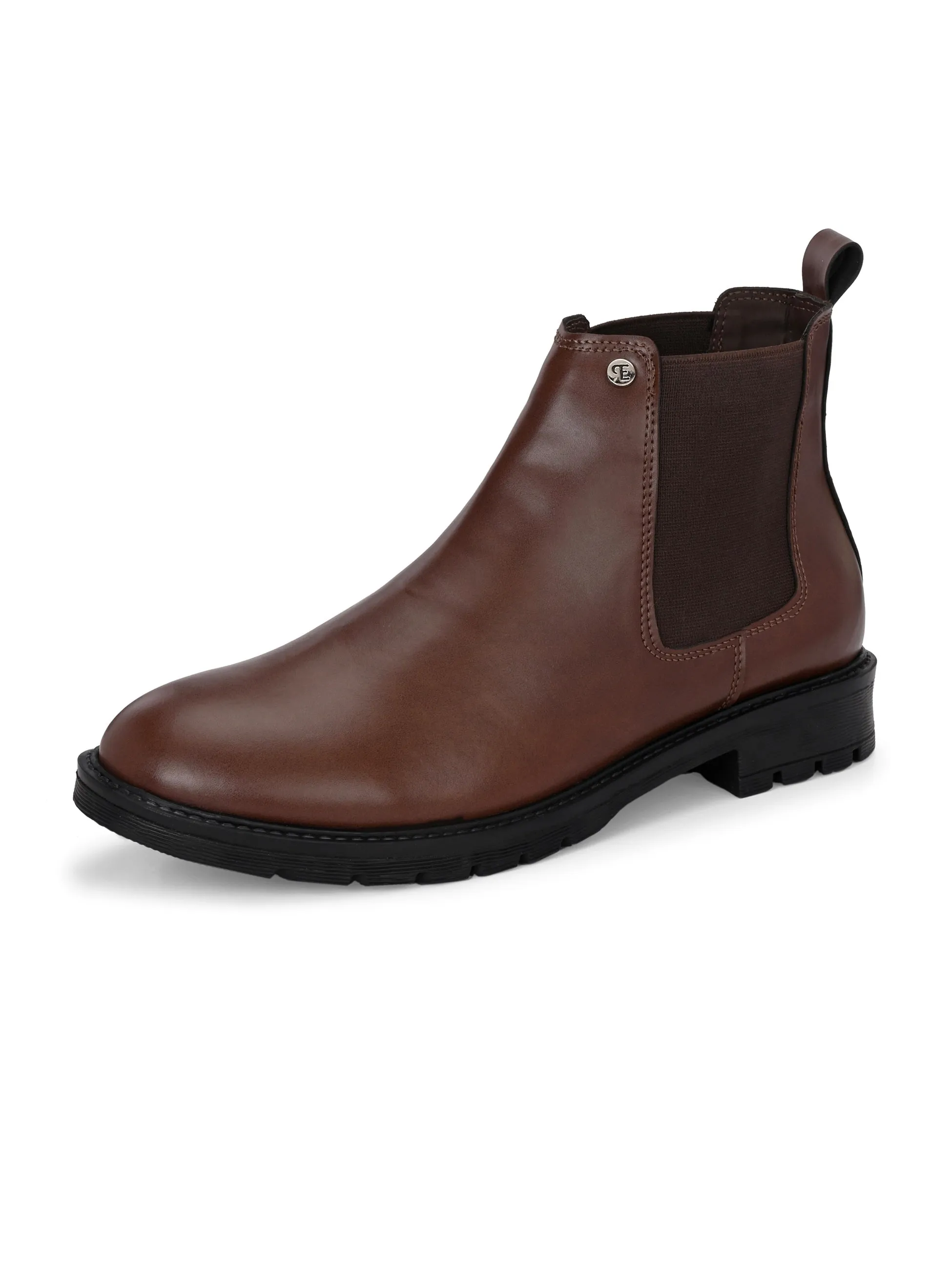 El Paso Men Faux Leather Casual Chelsea Boots