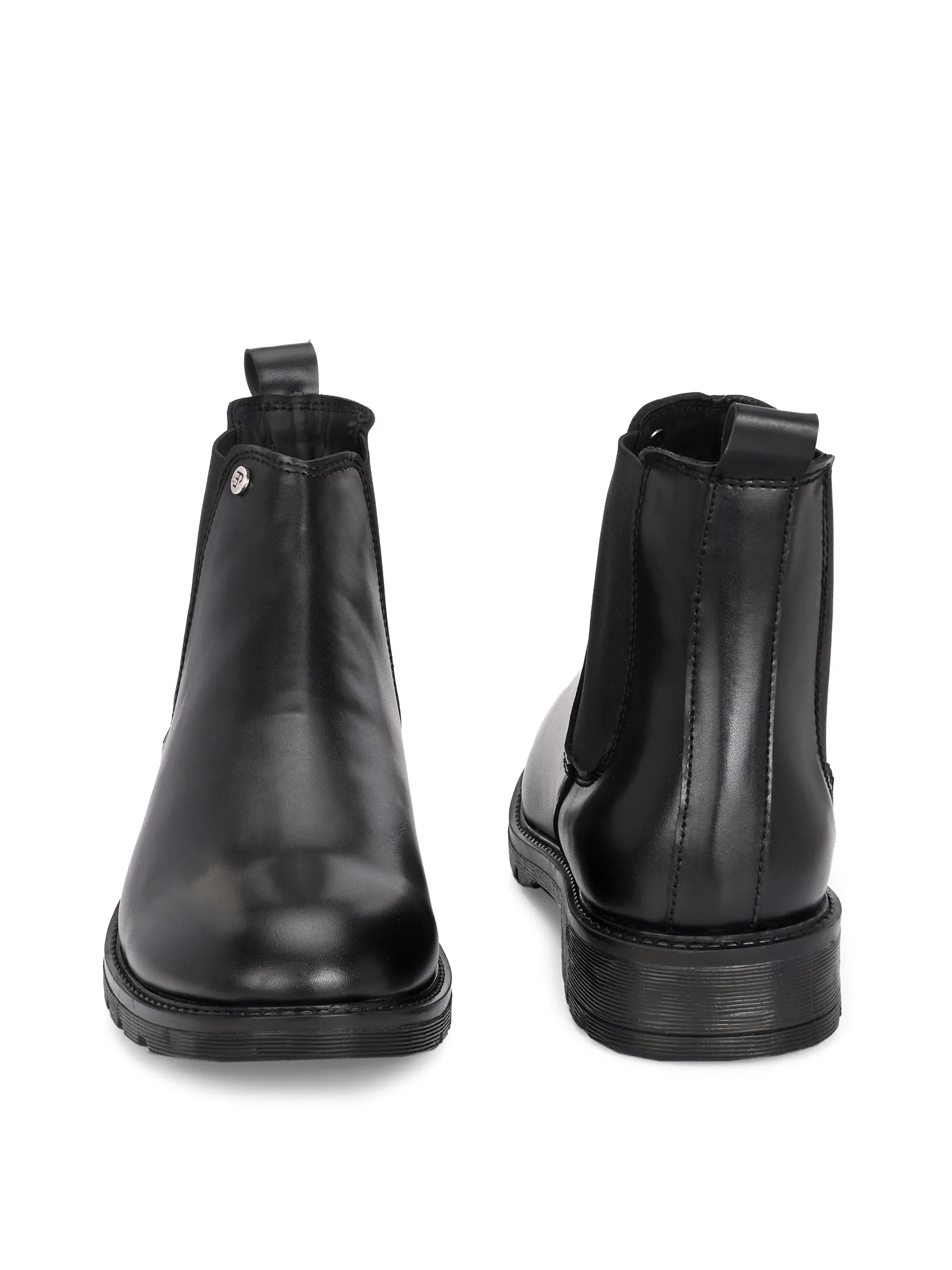 El Paso Men Faux Leather Casual Chelsea Boots