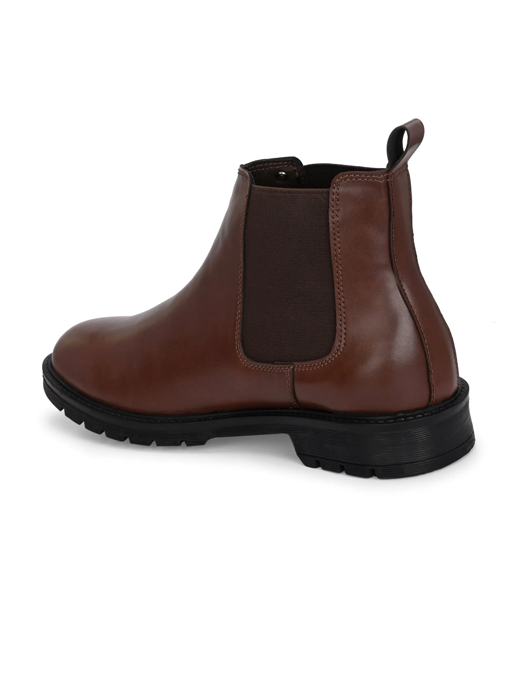 El Paso Men Faux Leather Casual Chelsea Boots