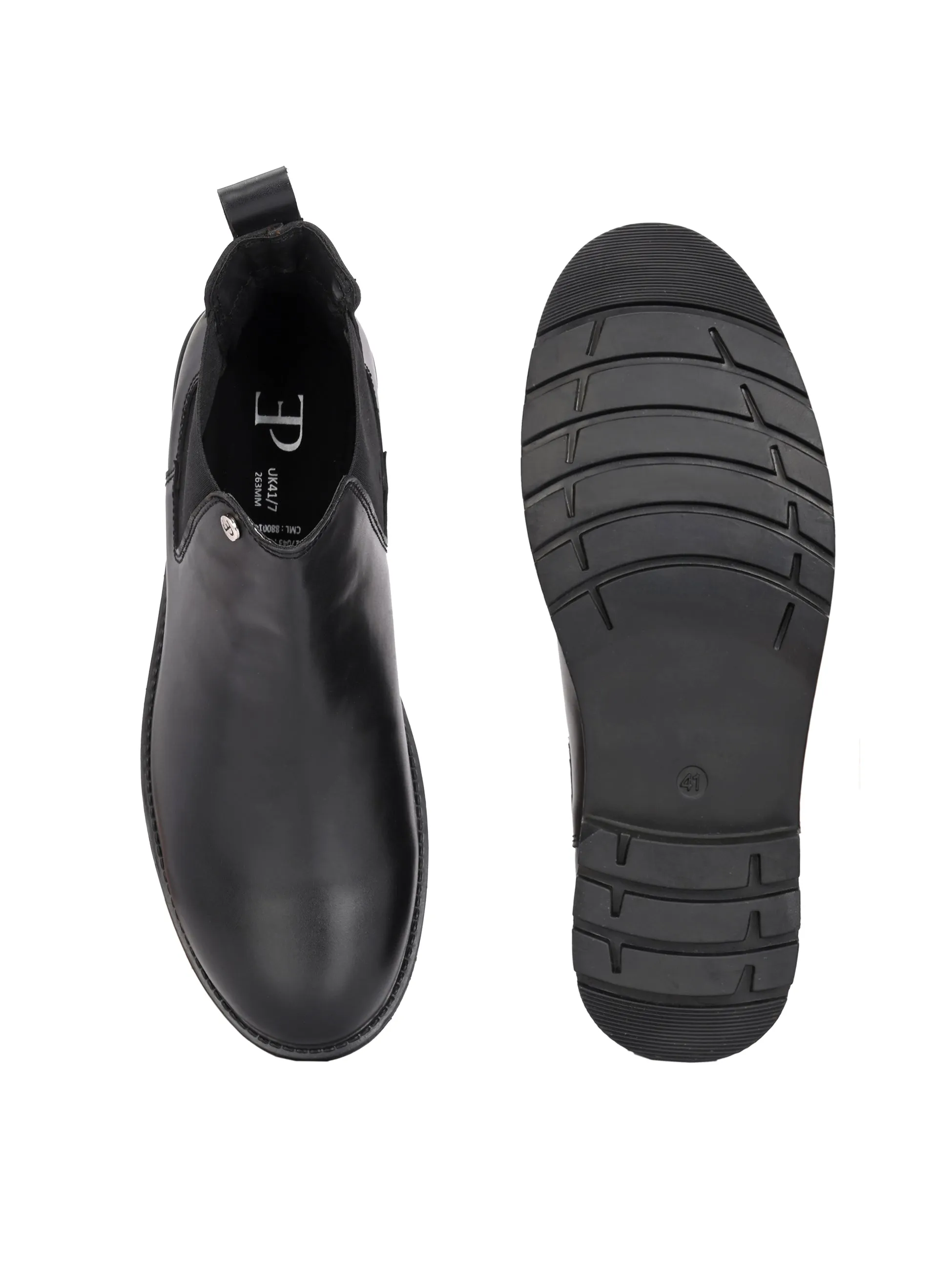El Paso Men Faux Leather Casual Chelsea Boots