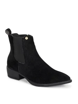 El Paso Women Faux Leather Casual Chelsea Boots