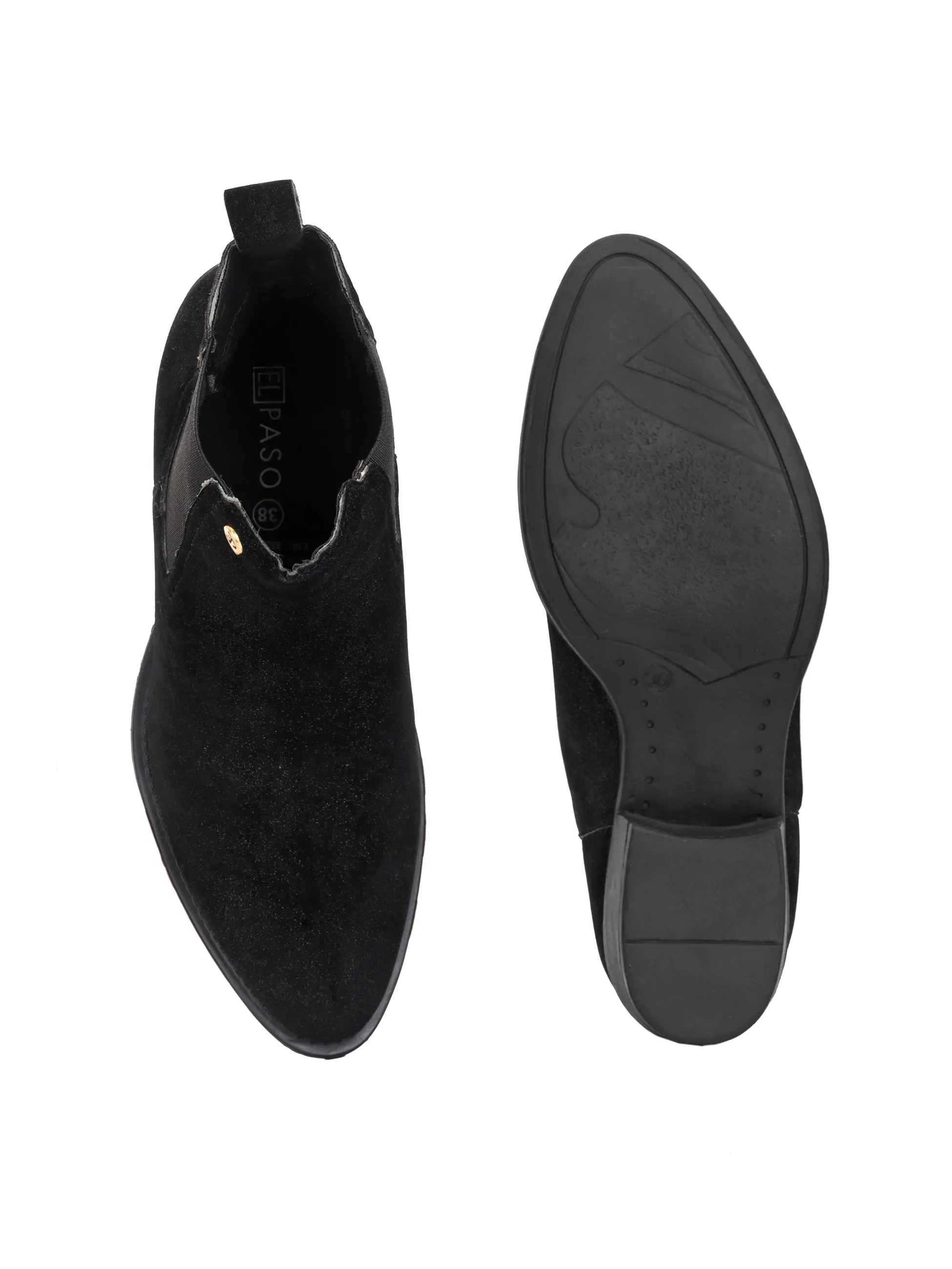 El Paso Women Faux Leather Casual Chelsea Boots