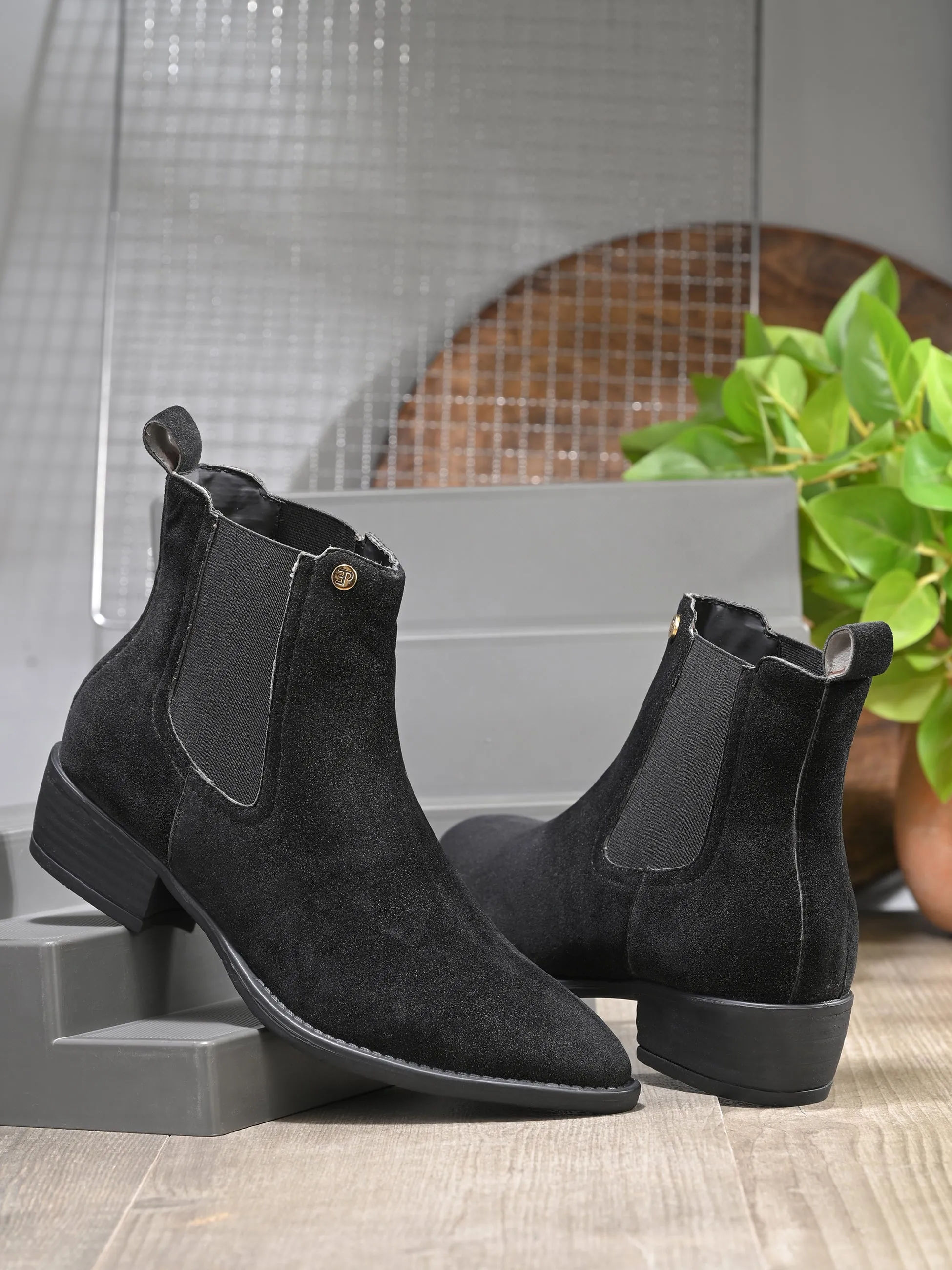 El Paso Women Faux Leather Casual Chelsea Boots