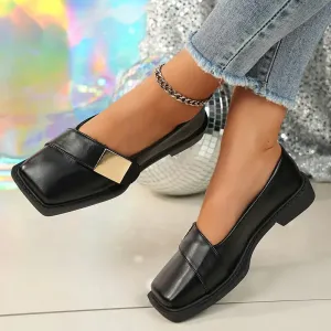 Eldraine – Elegante leren loafers met vierkante teen