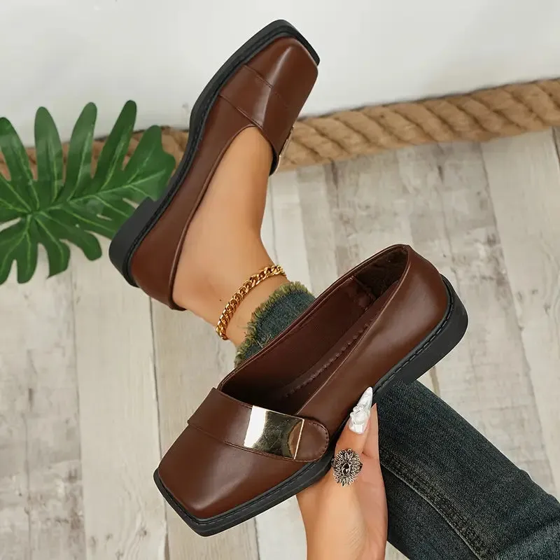 Eldraine – Elegante leren loafers met vierkante teen