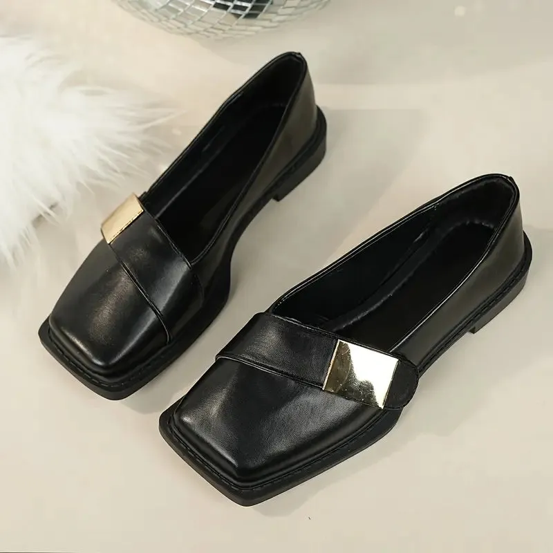 Eldraine – Elegante leren loafers met vierkante teen