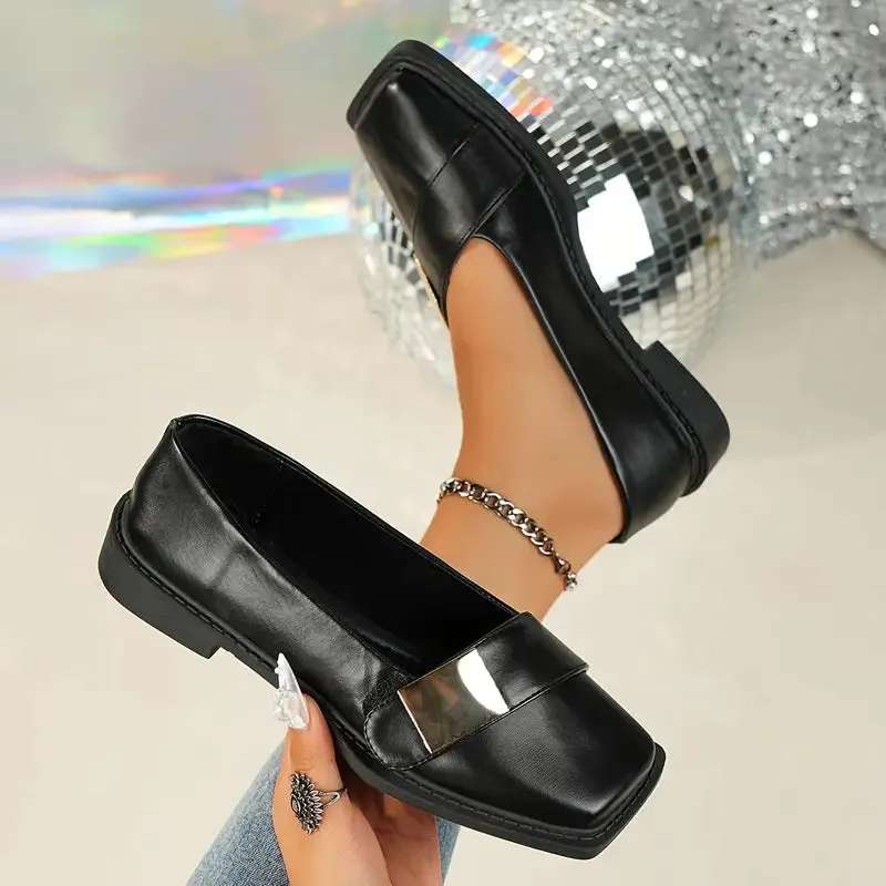 Eldraine – Elegante leren loafers met vierkante teen