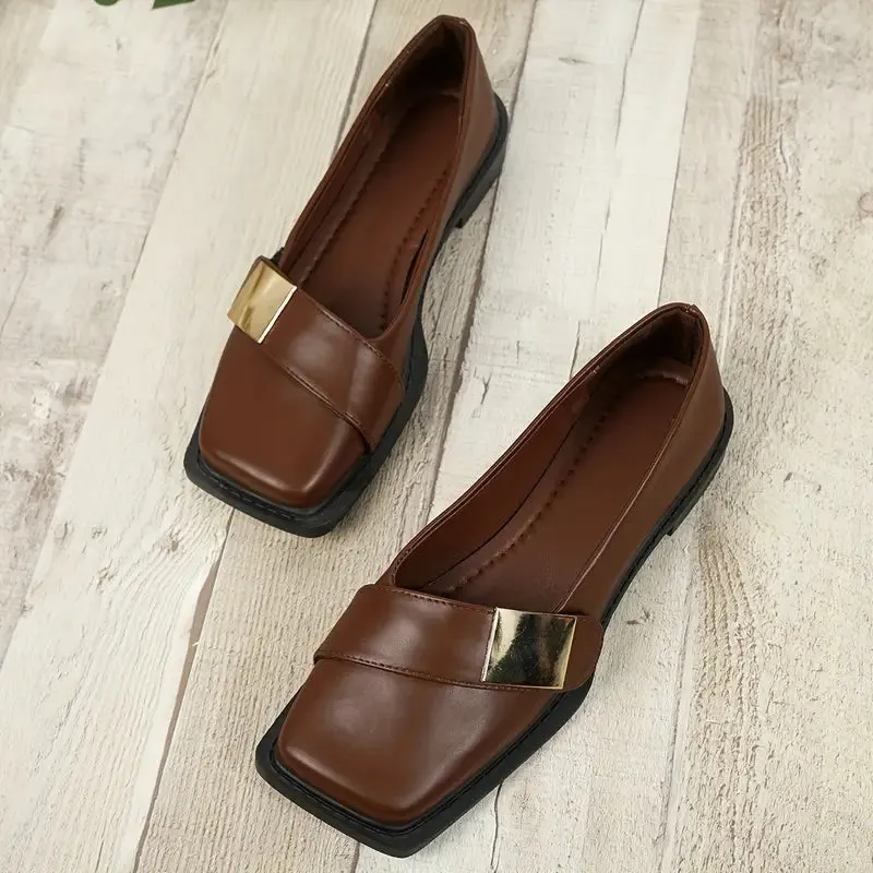 Eldraine – Elegante leren loafers met vierkante teen