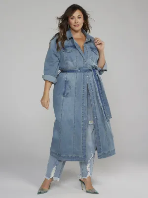 Fashion To Figure - Denim Trench Coat