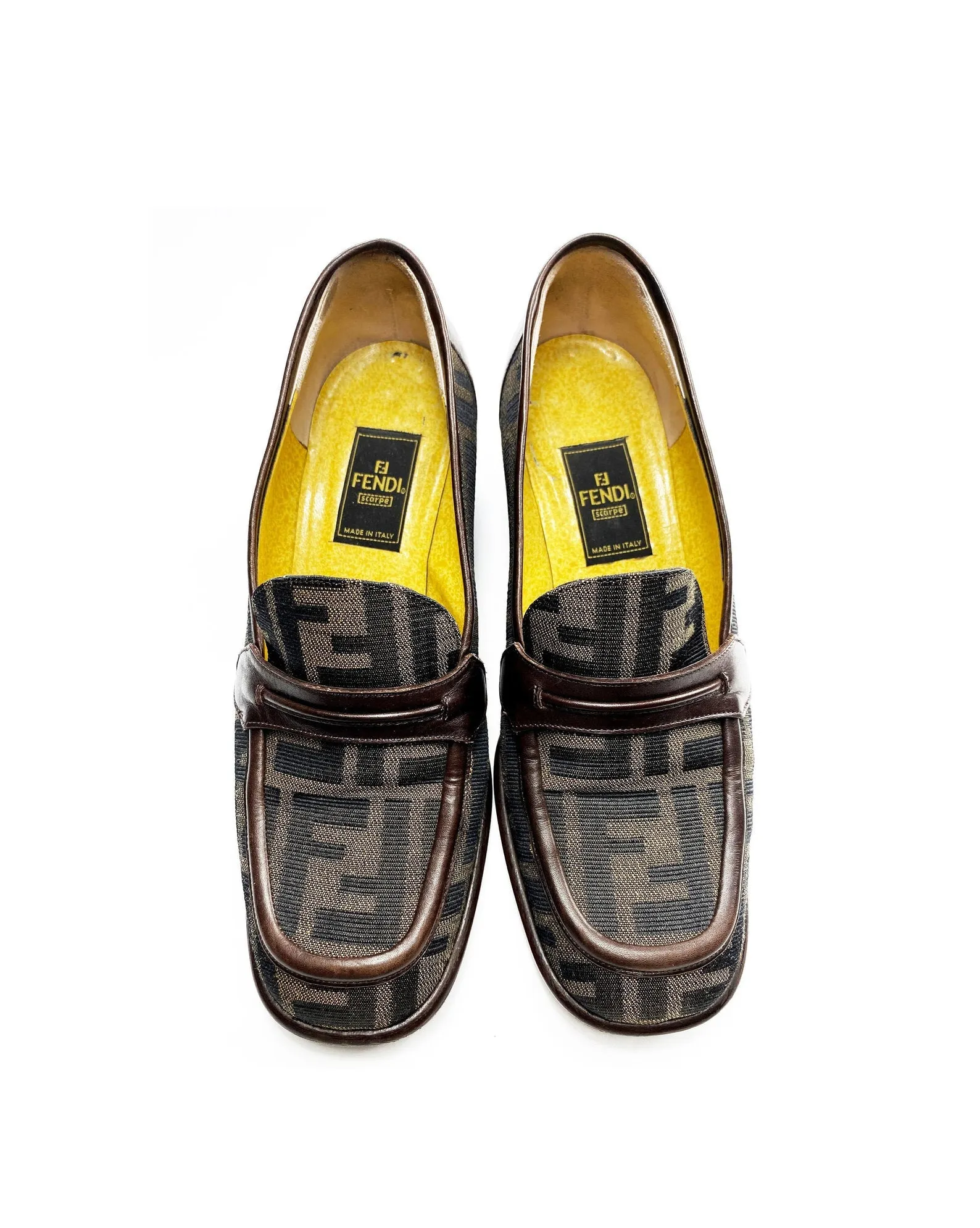 Fendi Zucca Logo Print Loafers