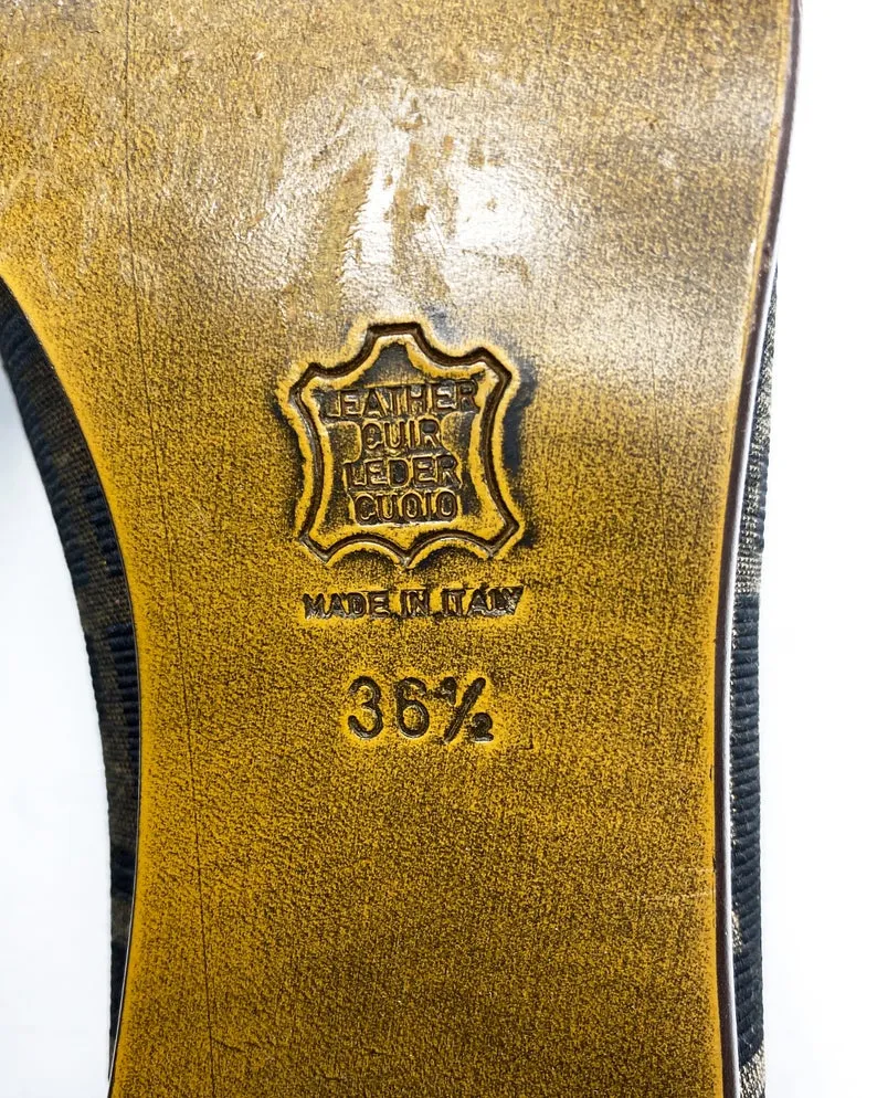 Fendi Zucca Logo Print Loafers