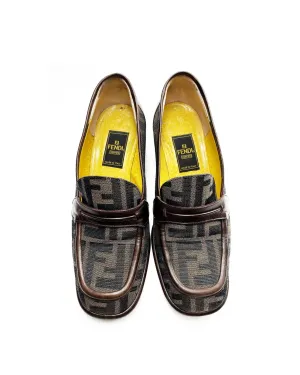 Fendi Zucca Logo Print Loafers