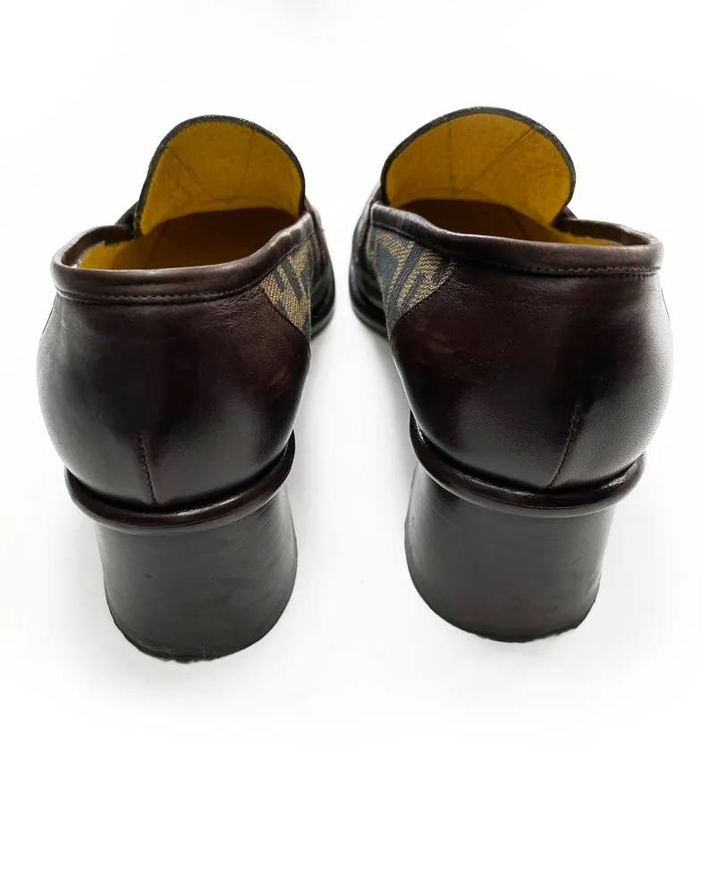 Fendi Zucca Logo Print Loafers