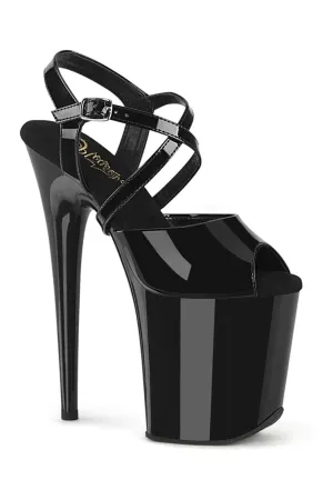 FLAMINGO-824 Black Patent Sandal