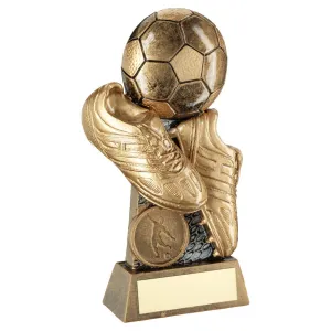 Flatback Football And Boots On Riser Trophy