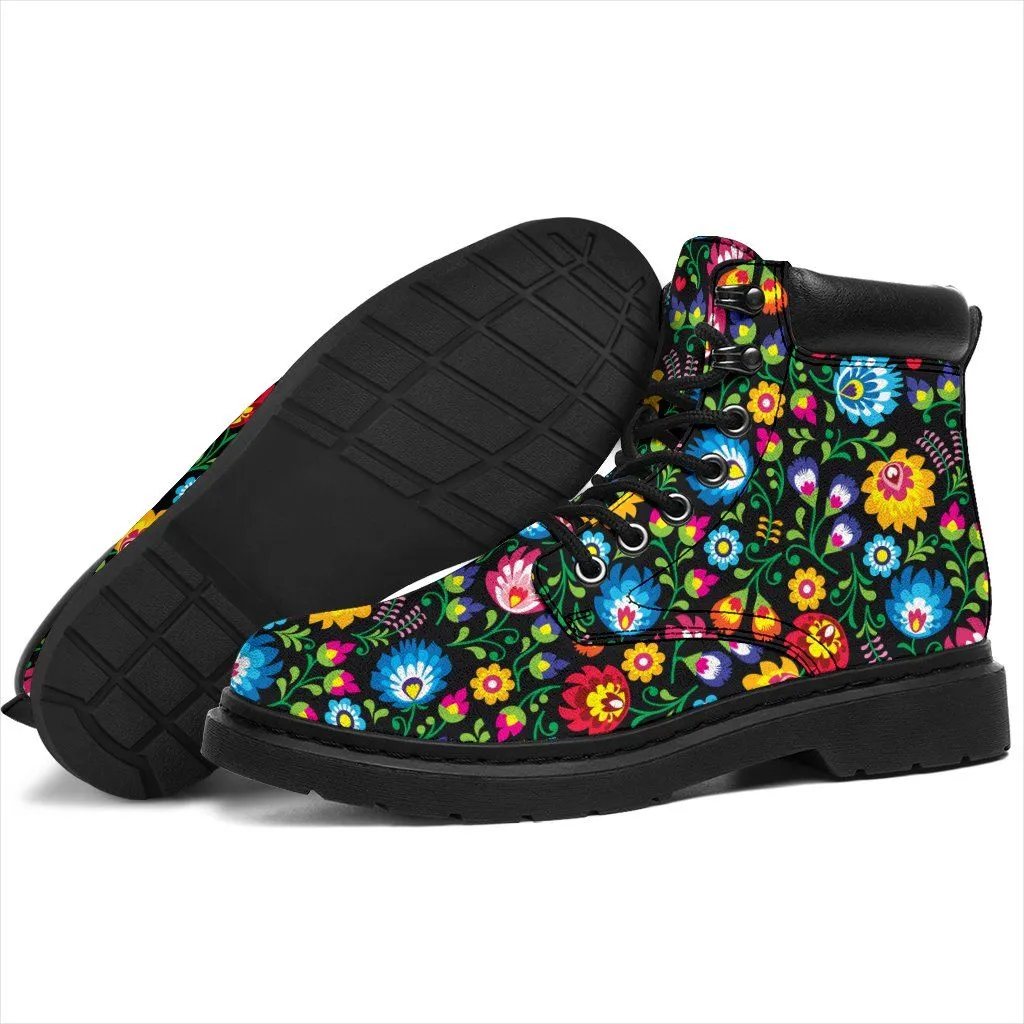 Floral all weather boots