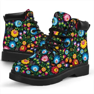 Floral all weather boots