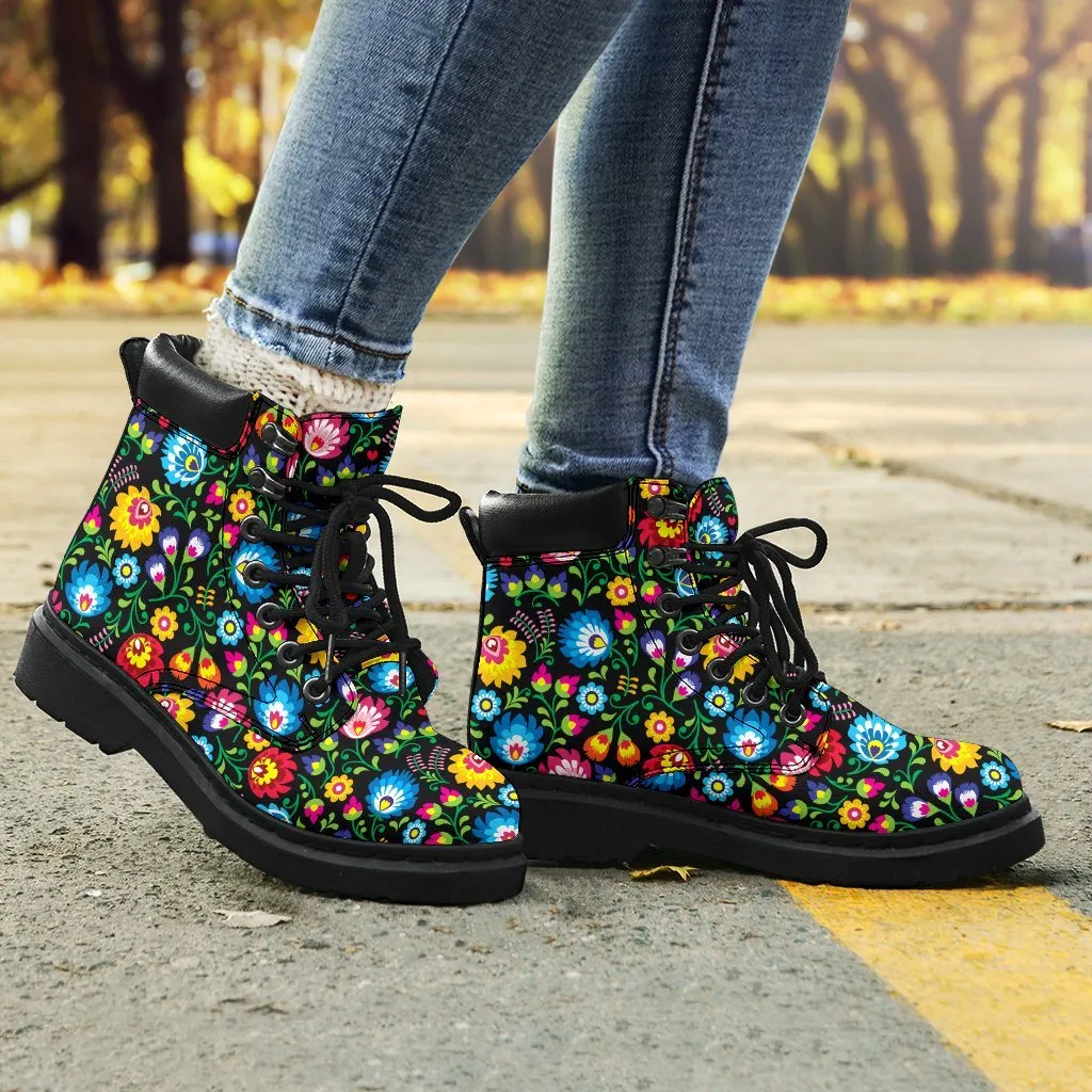 Floral all weather boots