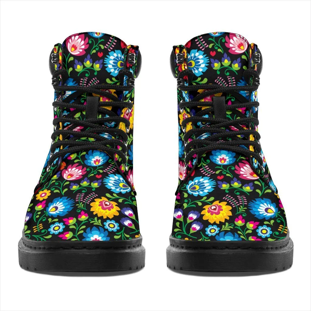 Floral all weather boots