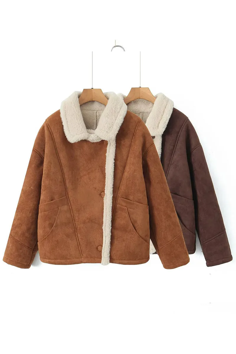 HCT1109 Oversized Shearling-Lined Jacket Outerwear