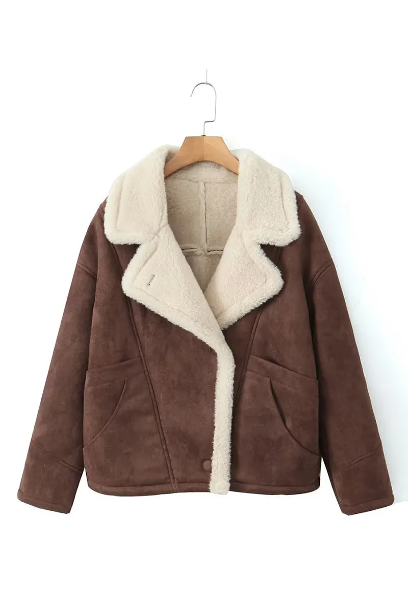 HCT1109 Oversized Shearling-Lined Jacket Outerwear