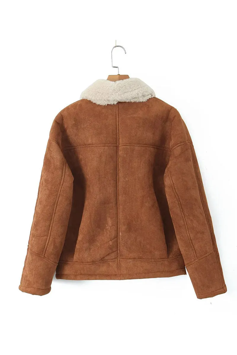 HCT1109 Oversized Shearling-Lined Jacket Outerwear