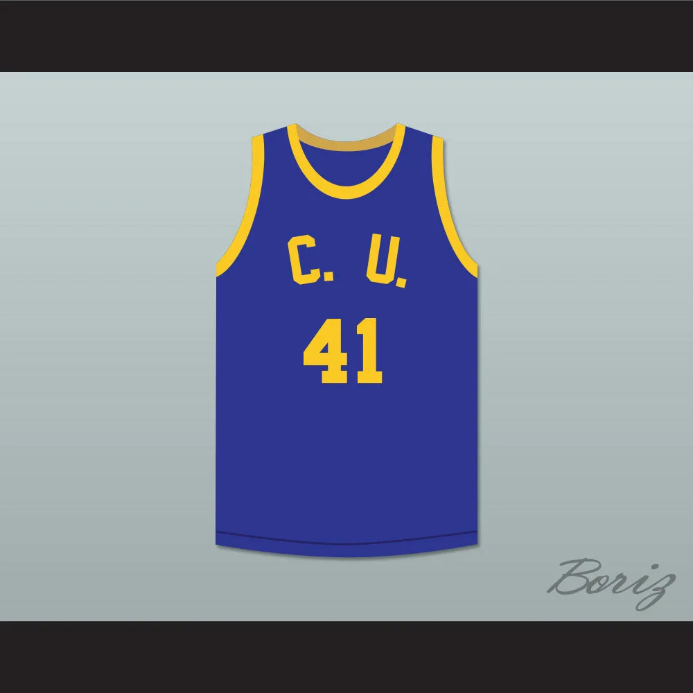 Hoffman 41 Cadwallader University Blue Basketball Jersey Fast Break