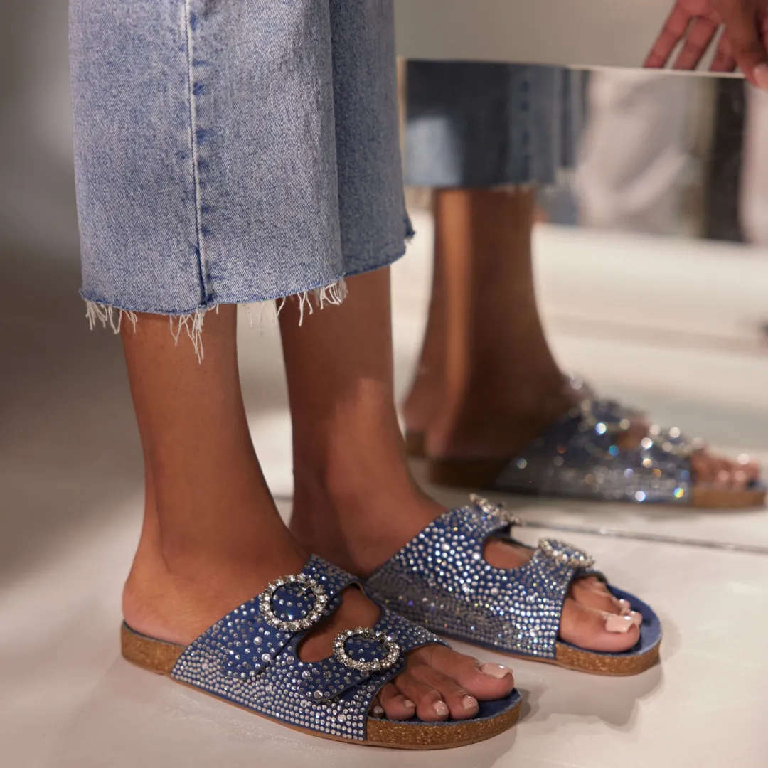 Itterne Denim Slides