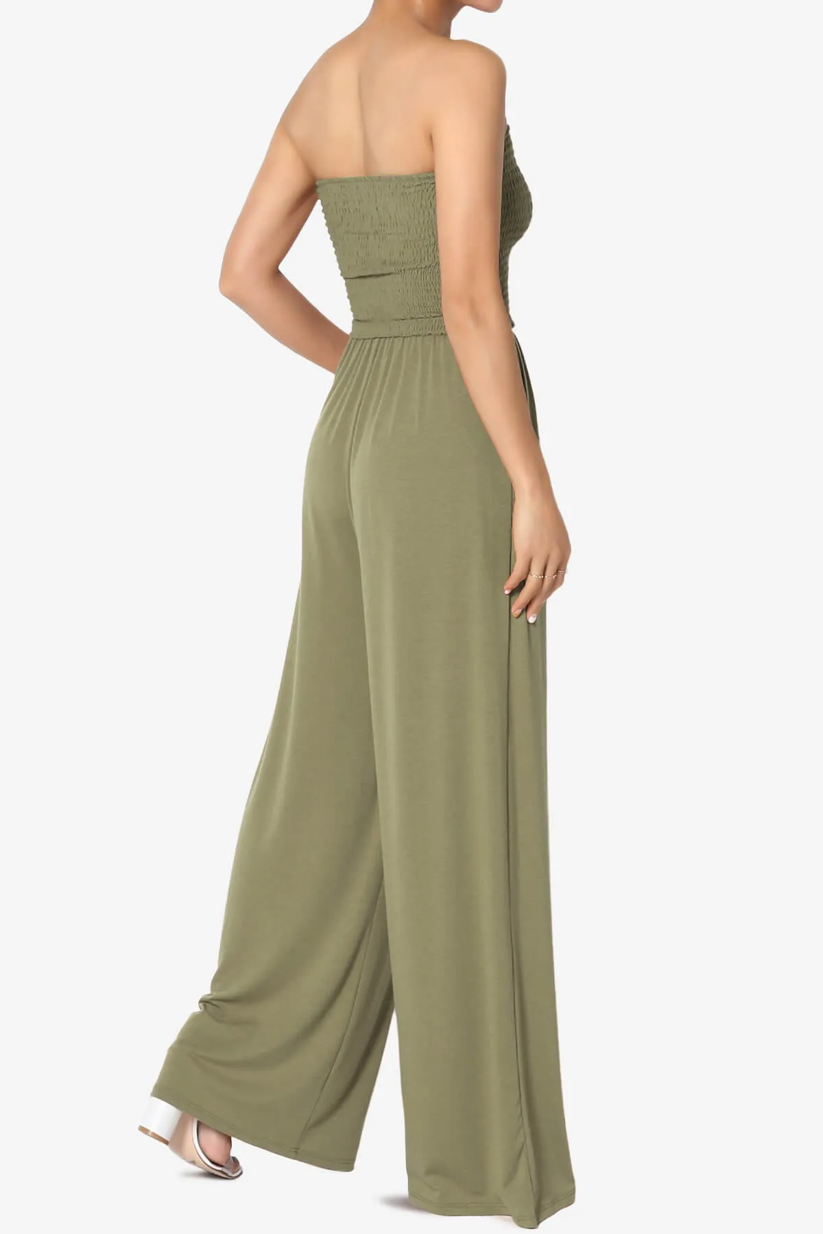 Jaklin Strapless Wide Leg Jumpsuit