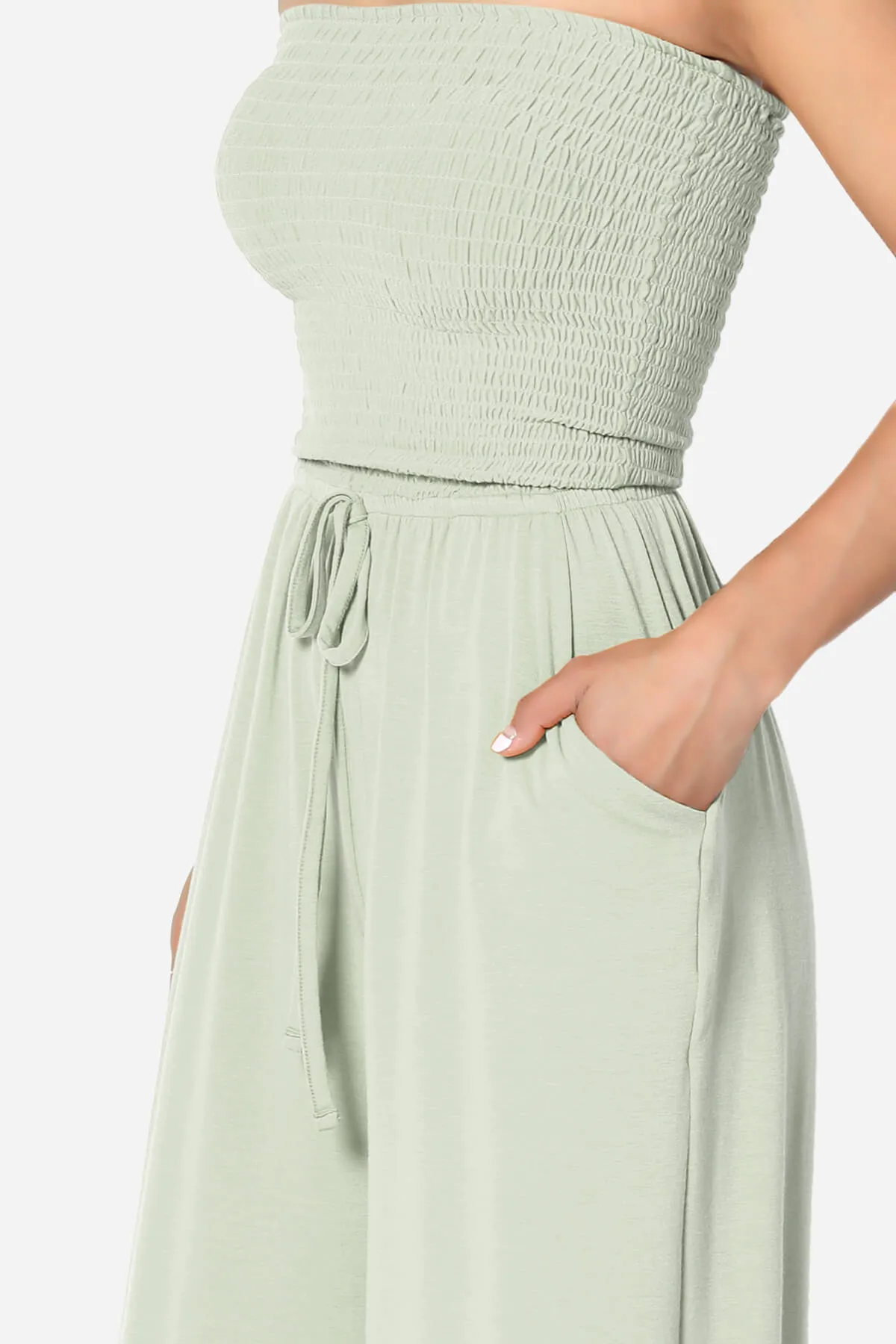 Jaklin Strapless Wide Leg Jumpsuit