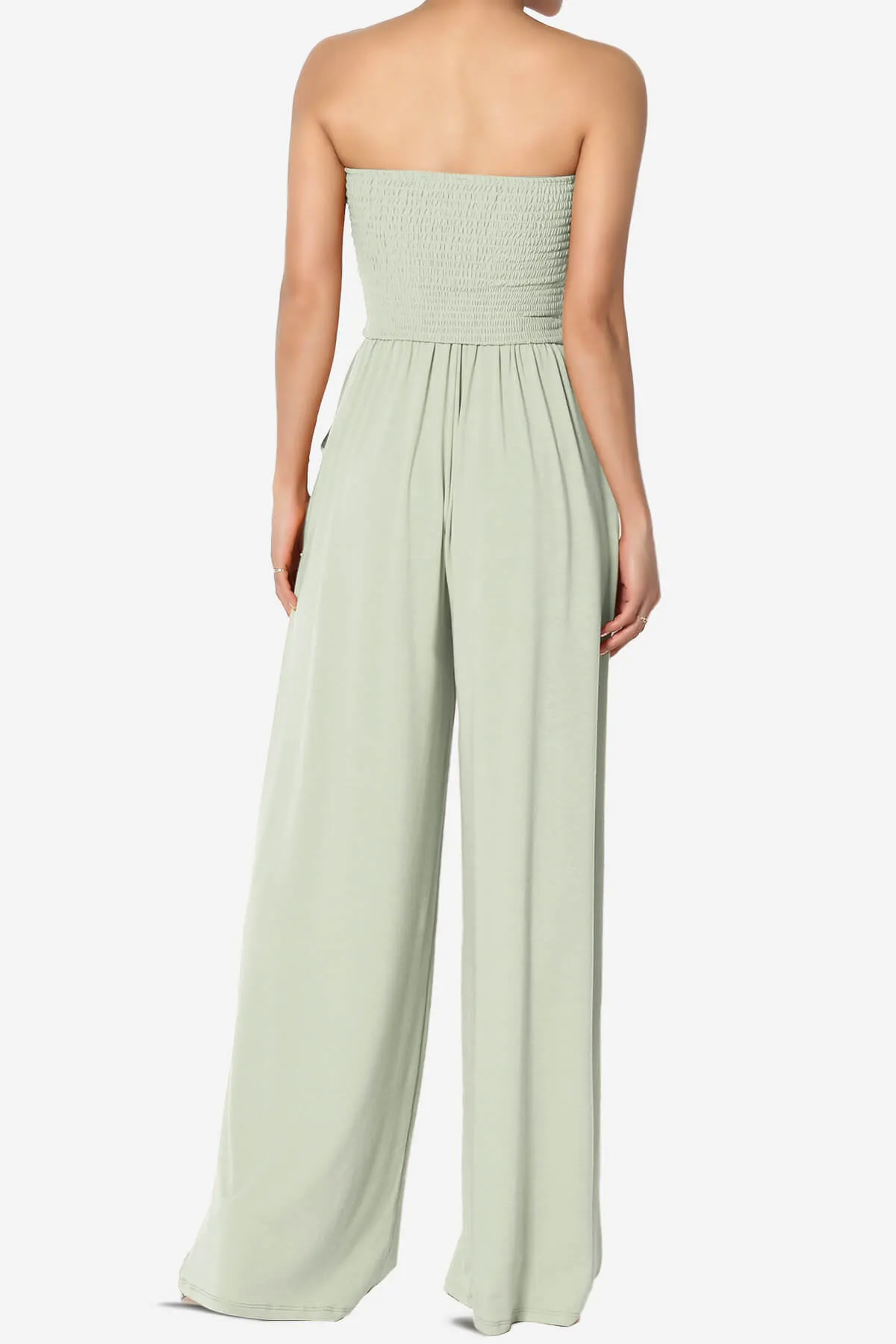 Jaklin Strapless Wide Leg Jumpsuit