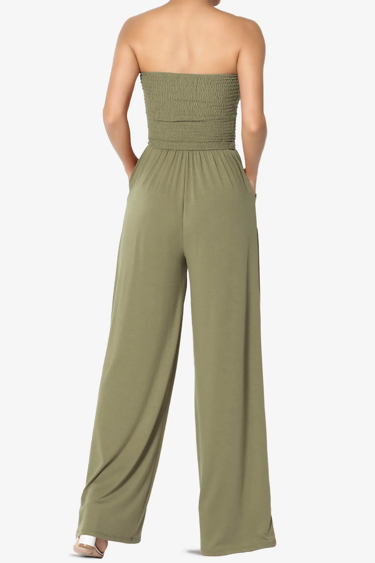 Jaklin Strapless Wide Leg Jumpsuit