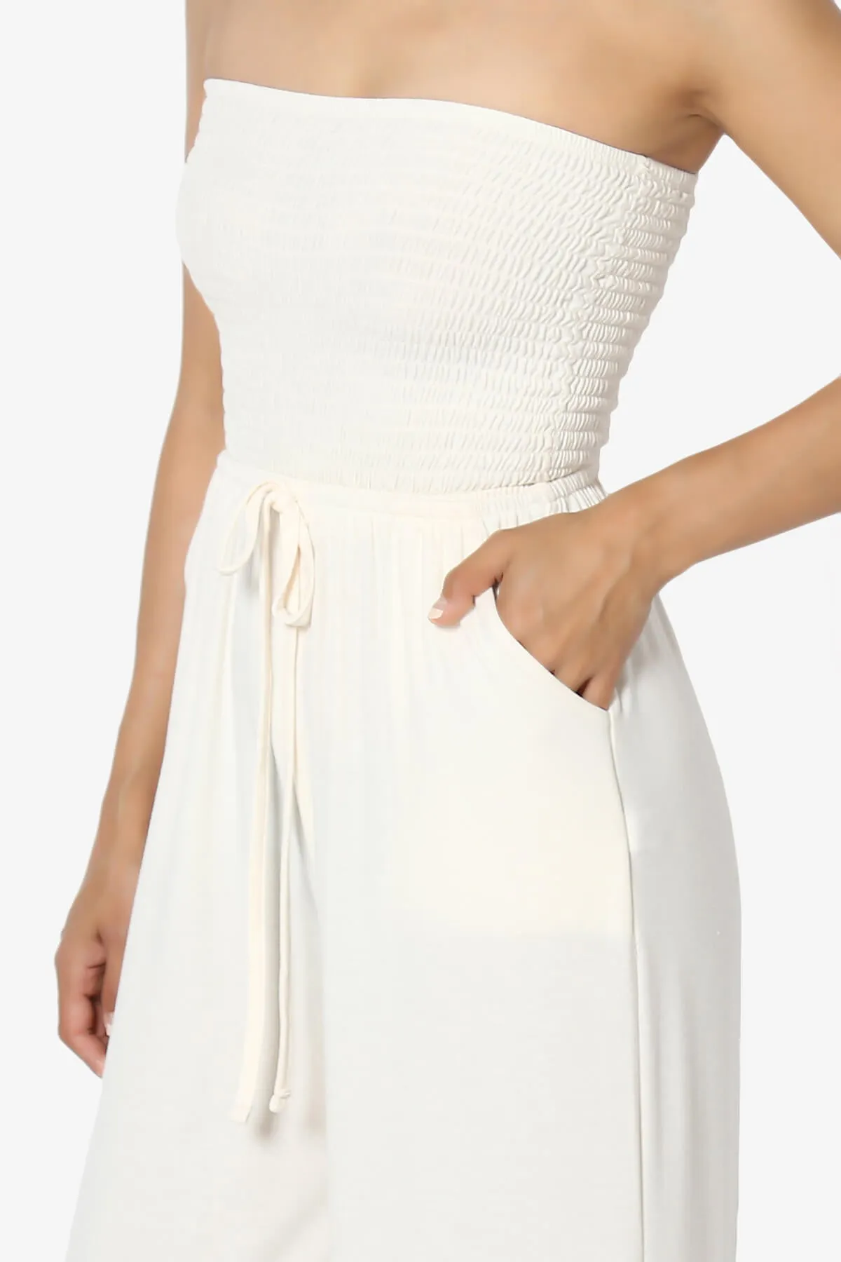 Jaklin Strapless Wide Leg Jumpsuit