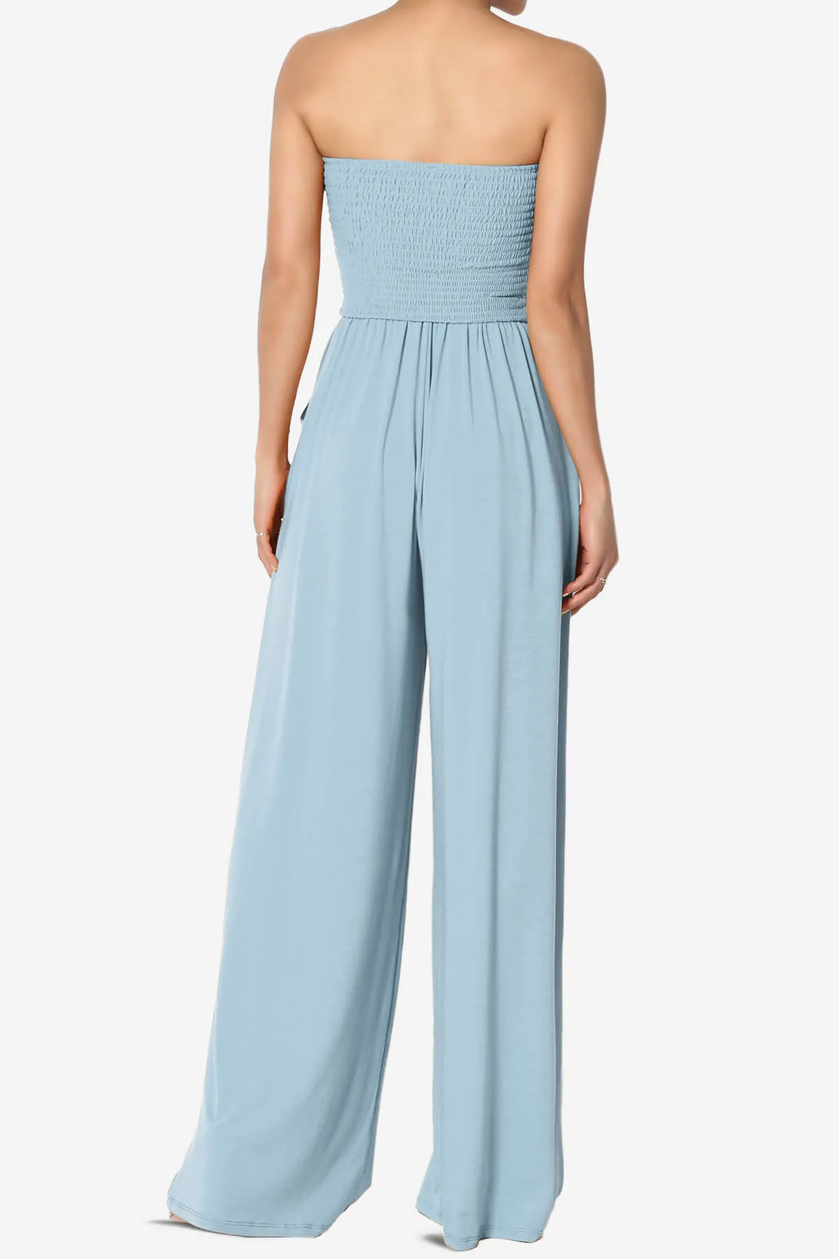 Jaklin Strapless Wide Leg Jumpsuit