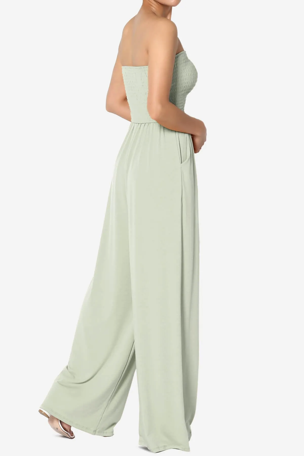 Jaklin Strapless Wide Leg Jumpsuit