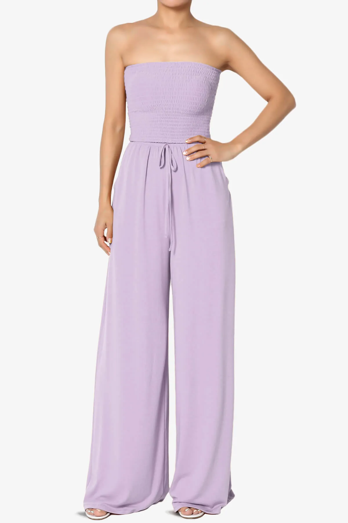 Jaklin Strapless Wide Leg Jumpsuit