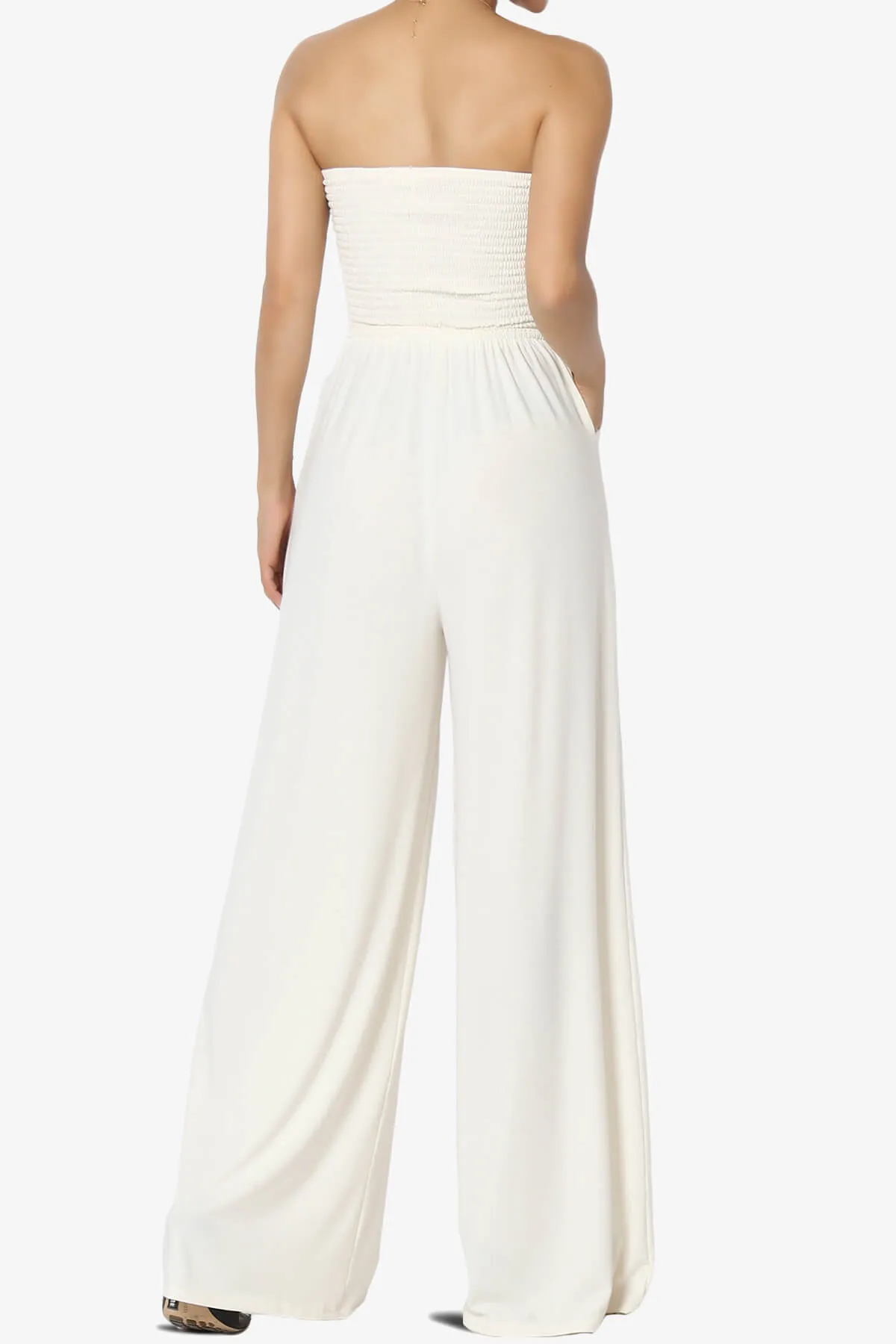 Jaklin Strapless Wide Leg Jumpsuit