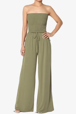 Jaklin Strapless Wide Leg Jumpsuit