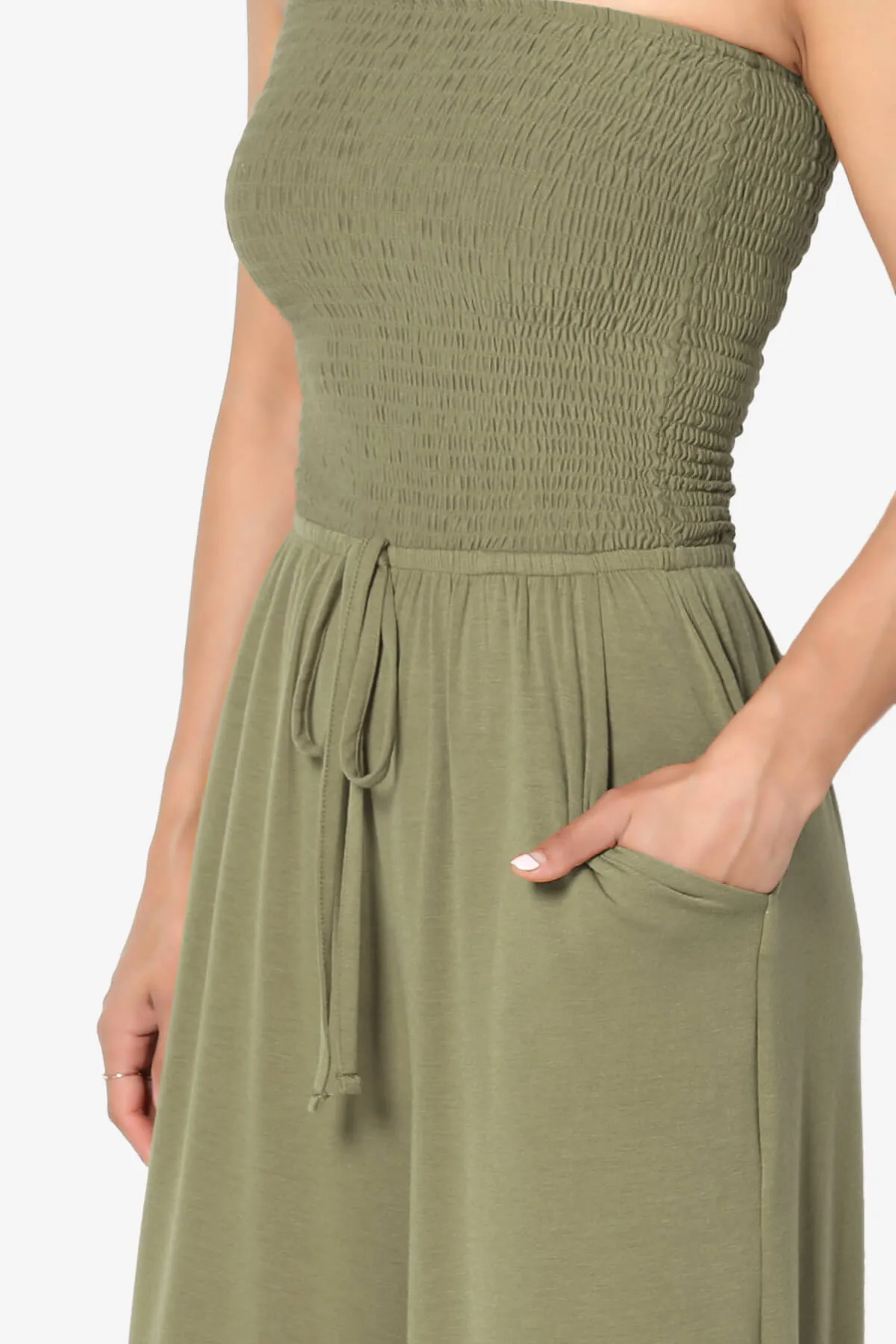 Jaklin Strapless Wide Leg Jumpsuit